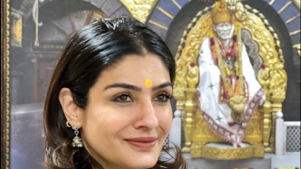Raveena Tandon : रविना पहुंची शिरडी साईमंदिर, दिल खोलकर हंसी जब पुछा यह सवाल.. soul of saibaba