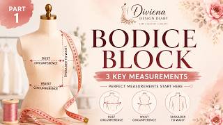How to Take Body Measurements for a Basic Bodice Block | Part 1| #sewing #patternmaking #dress
