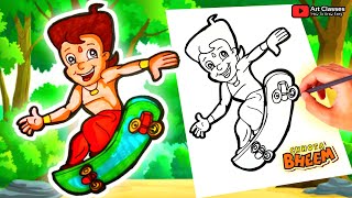 #ChhotaBheem #CartoonDrawing How To draw #Chhota #Bheem #Drawing #VootKids #Newepisode #Coloringbook screenshot 3