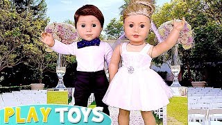 Play American Girl Doll Wedding Day Party Dress up and Spa Toys! 🎀 Play American Girl Doll Wedding Day Party Dress up and Spa Toys! 🎀