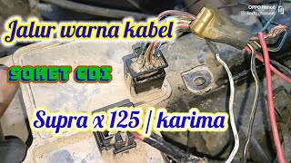 Jalur warna kabel pada soket CDI Supra x 125 / karisma