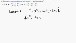 Divergence: Example 1