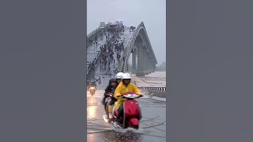 Moment the Bridge Almost Swept Away by Heavy Floods! #viral #shorts