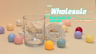 #wholesale   Classic Handmade #round # Glass Candle Jar with Lids