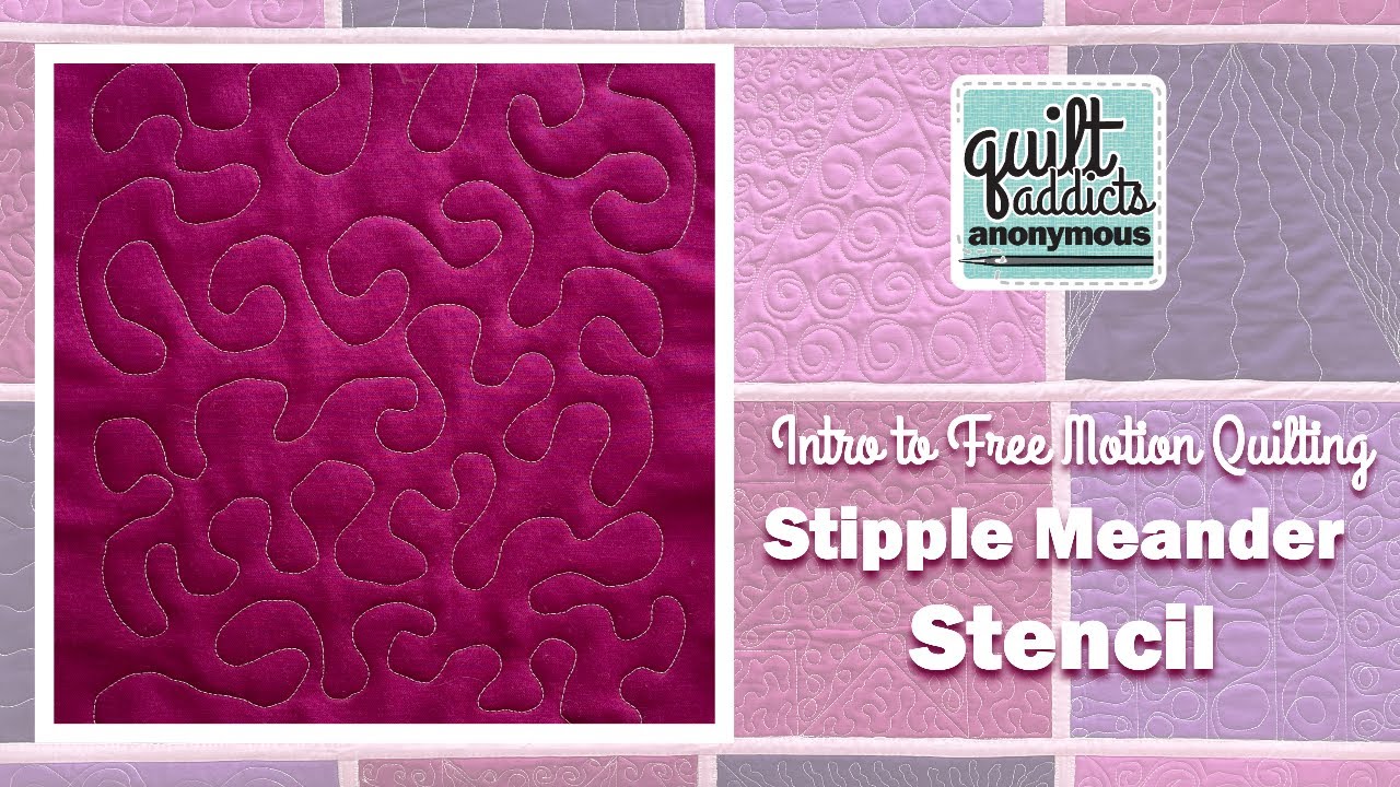 Hearts Meander Free Motion Quilting Tutorial using Full Line Stencil –  Quilt Addicts Anonymous