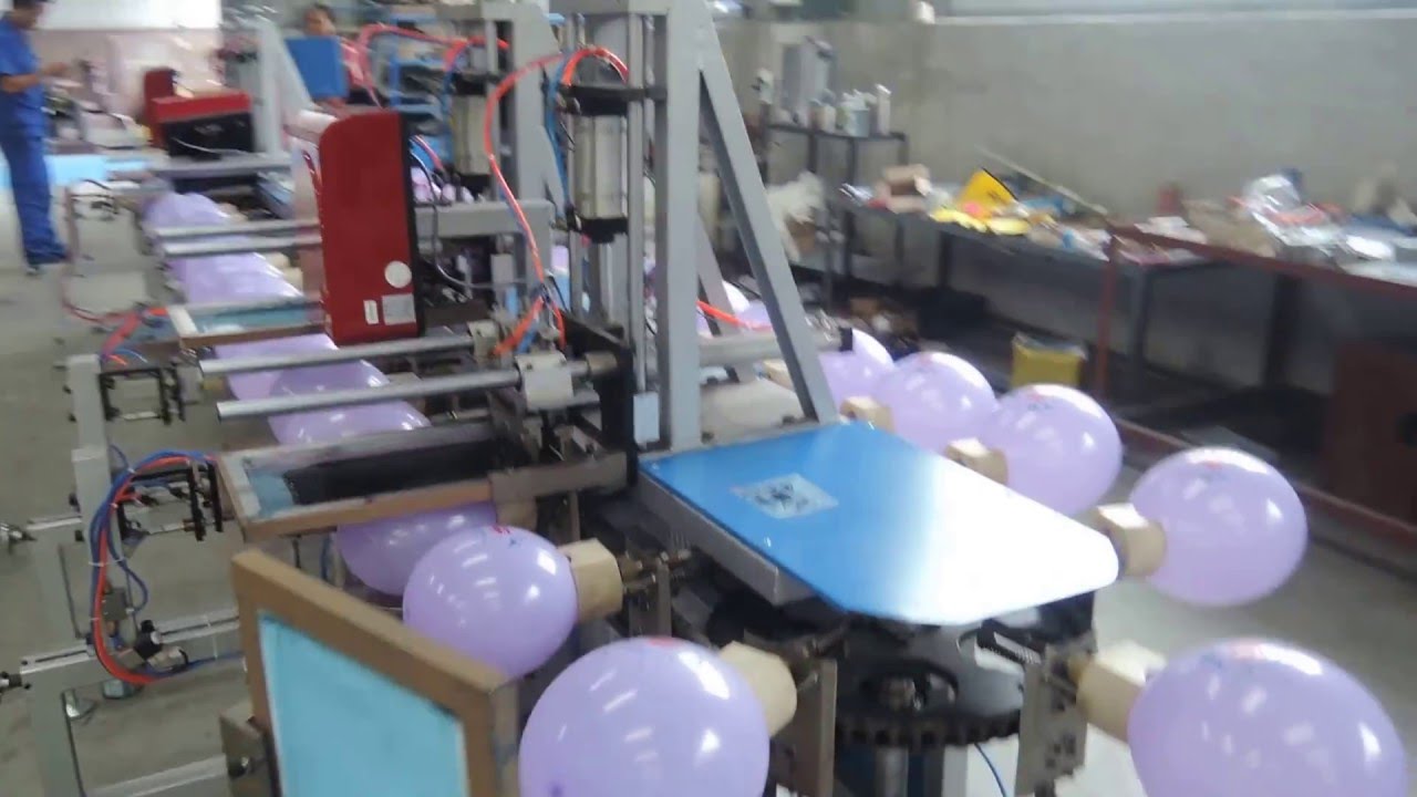 multi colors balloon screen printing machine YouTube
