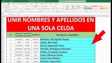 EXCEL 2021 - Unir Nombres y Apellidos en una sola celda