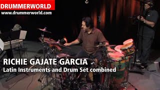 Richie Gajate Garcia: Latin Instruments and Drum Set combined.... #richiegajategarcia #drummerworld