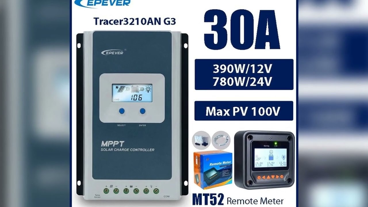 A must-have product! 30A MPPT Solar Charge Controller 12V/24V Battery Voltage Max Solar Panel 100V