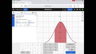 Normal Distribution Probability on Desmos- Statistics Class