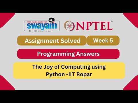 CODE | The Joy of Computing using Python Week 5 || NPTEL answers || MYSWAYAM || #nptel2024 #myswayam