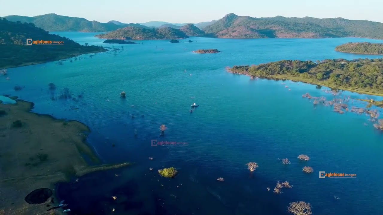 This is TOKWE MUKOSI❤️❤️❤️Zimbabwe 's 2nd largest Dam 2024 Cinematic aerial view