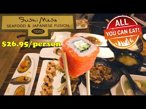 Video $26.95 for All You Can Eat Sushi & More @ Sushi Masa |... - youtube