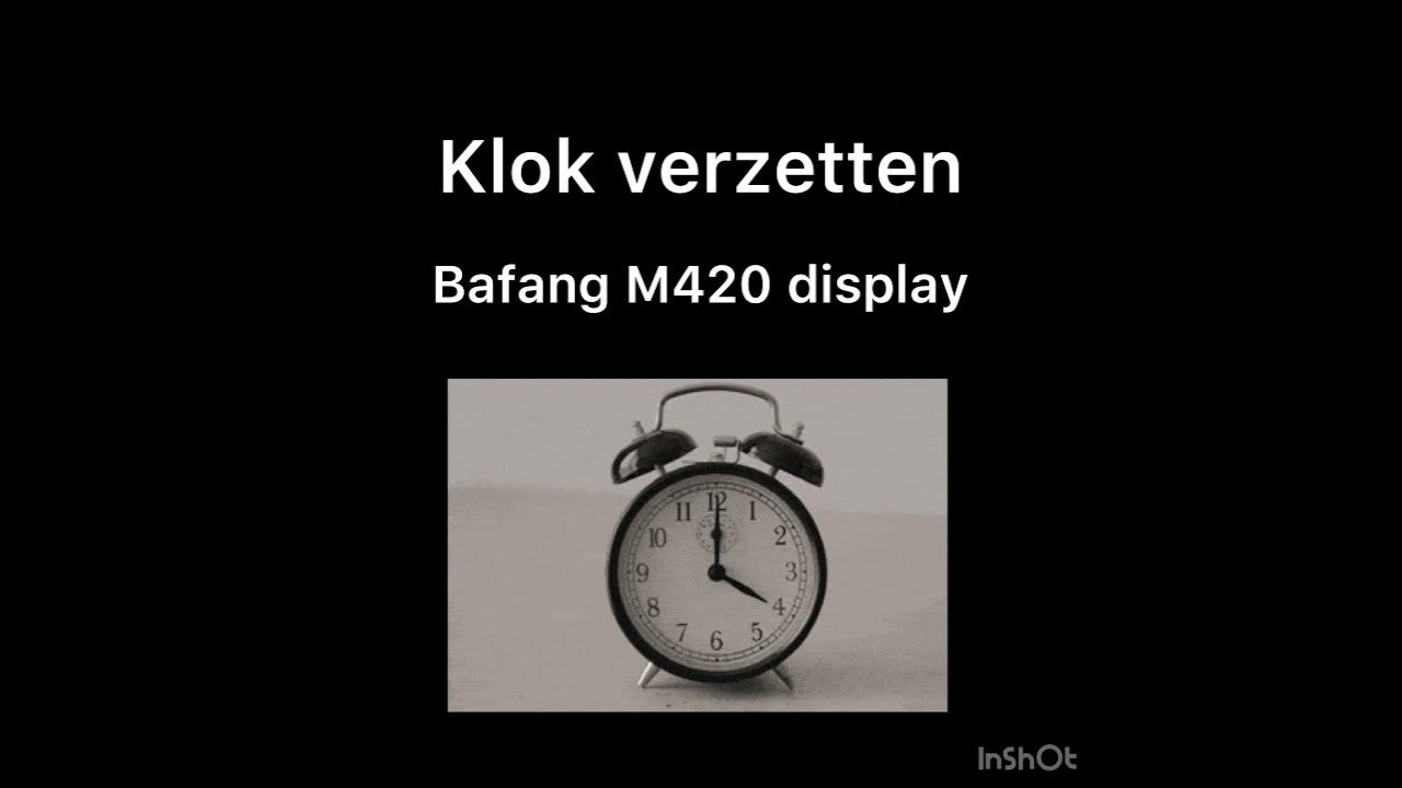 Bafang M420 display tijd verzetten YouTube