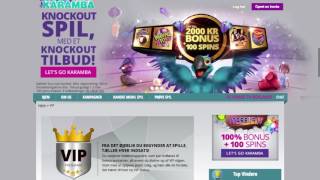 Karamba anmeldelse Bonus 2 000 kroner 100 free spins