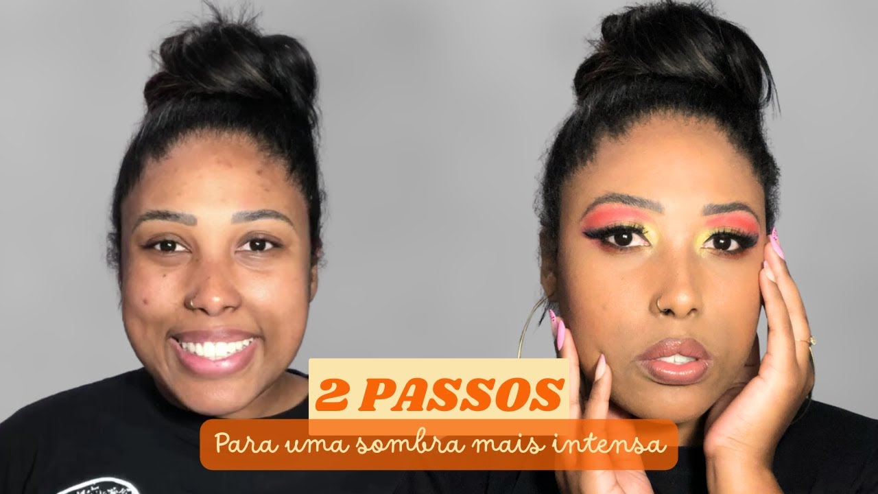 SOMBRA COLORIDA EM PELE NEGRA *MAQUIAGEM PARA INICIANTE* - YouTube