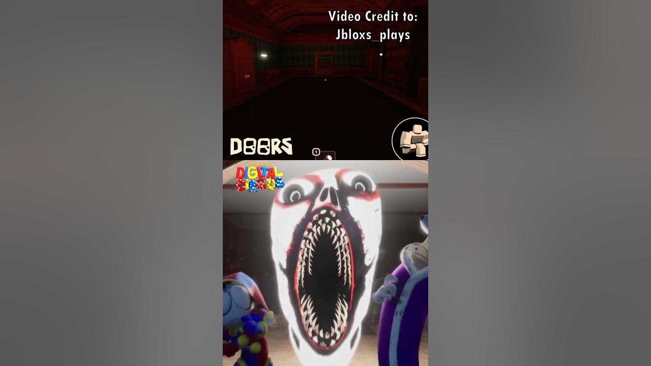 Digital Circus x Roblox DOORS - Ambush Entity Comparison #shorts