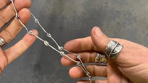 Barbell chain tutorial in sterling silver￼