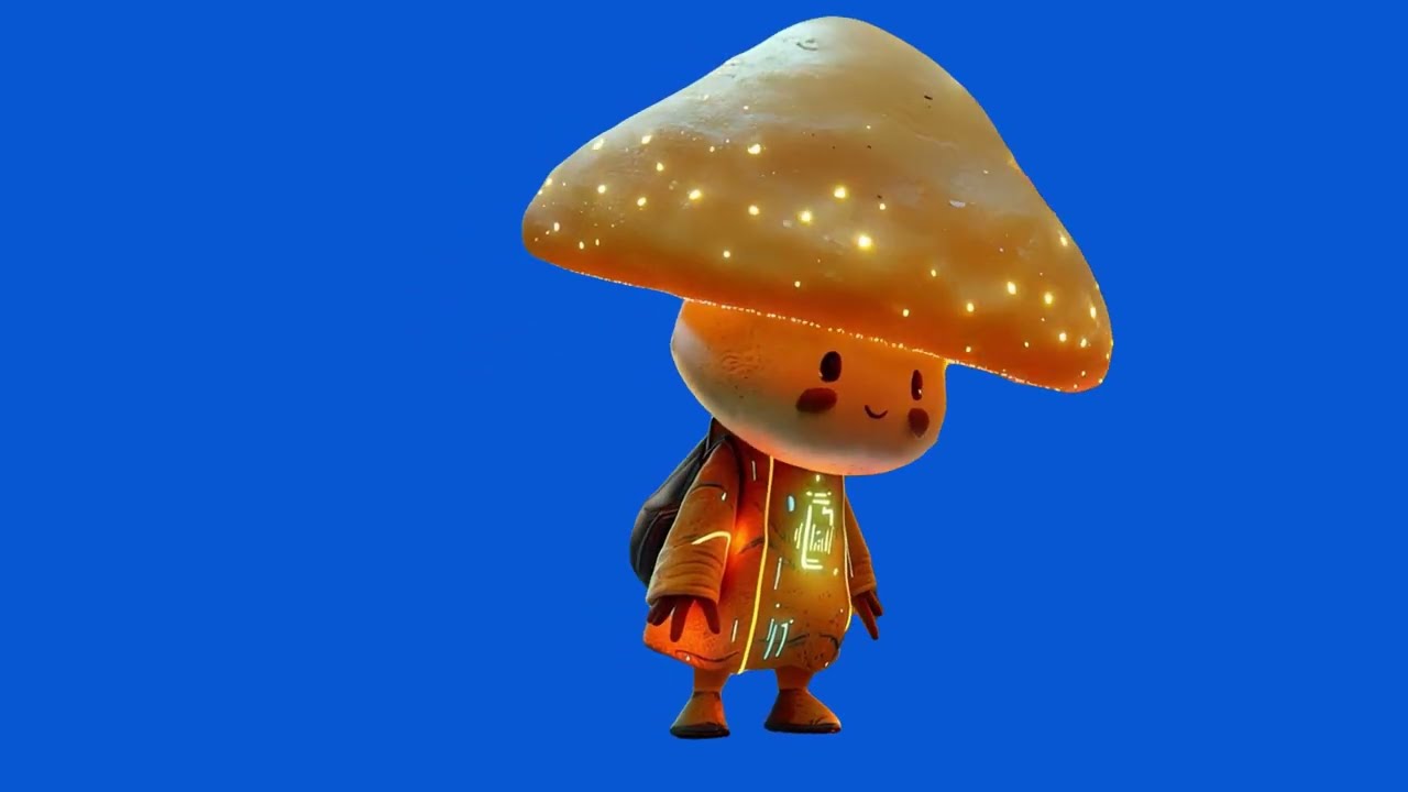 Magical Glowing Mushroom | Green Screen 4K | Free Fantasy VFX