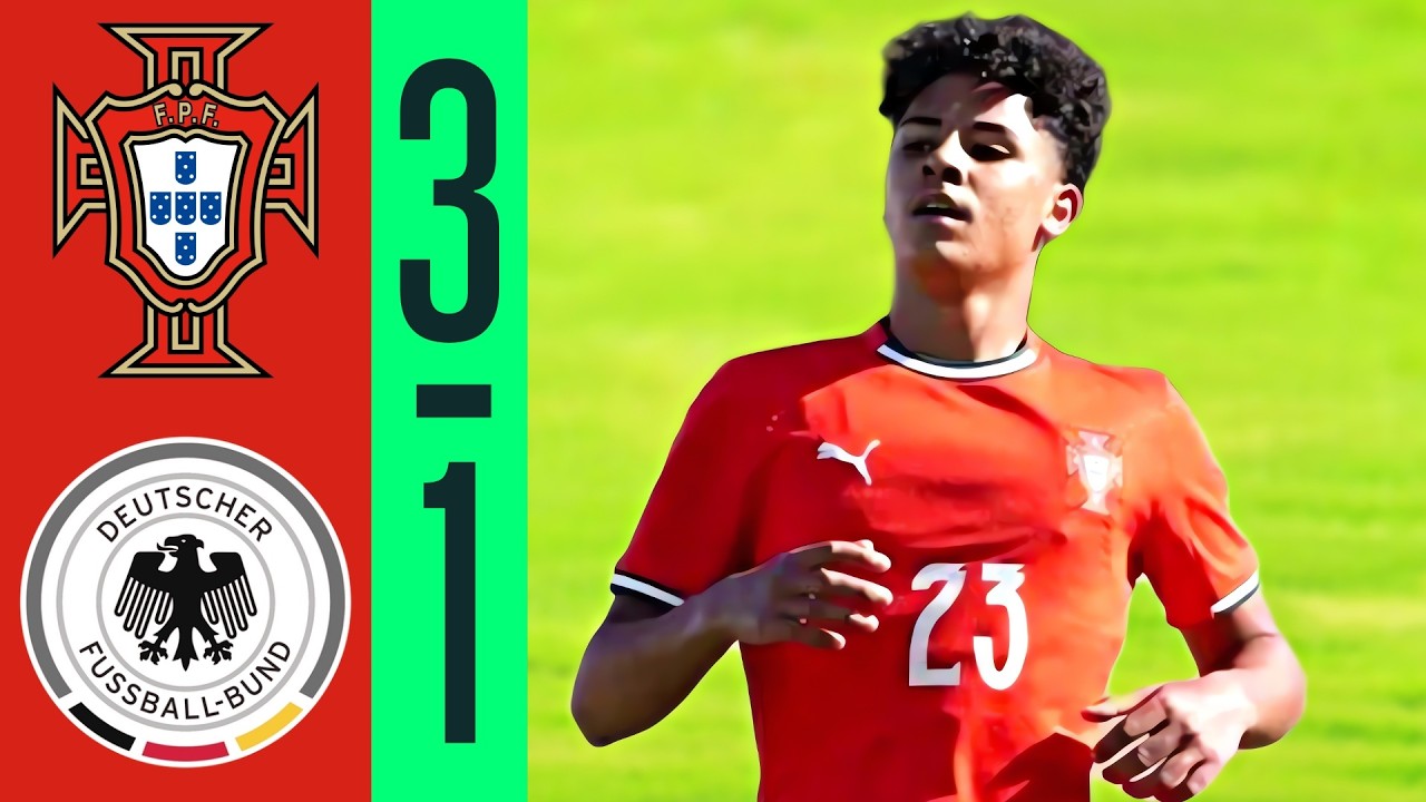 Cristiano Ronaldo Jr. & Portugal U16 DESTROYING 🔥 Germany U16 3:1 | All Goals & Highlights 2025