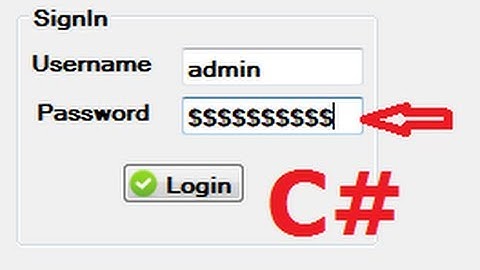 C# Tutorial 3: Password Protection using Textbox