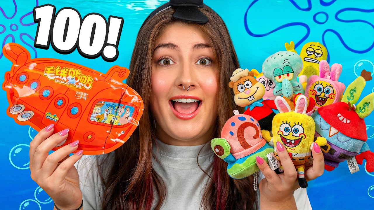 Unboxing 100 SPONGEBOB Plushies (ULTRA RARE)