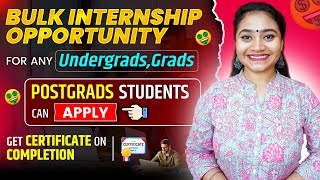 Bulk Internship Opportunity For Students| Winter Internship Program| PWC Student Internship Program