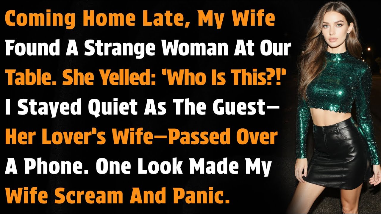 Coming Home Late, My Wife Found A Strange Woman At Our Table. She Yelled: ‘Who Is This?!’