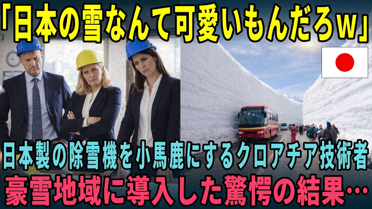 【海外の反応】「日本の雪なんて大したことないだろｗ」世界一の豪雪地帯で苦しむクロアチア技術者が日本の除雪機を嘲笑。ところが導入したら衝撃の結果に…