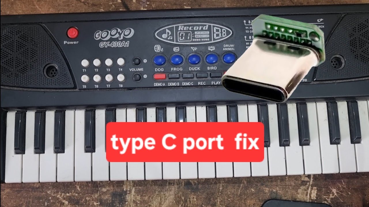 How to Install Type-C Charging Port in Digital Piano | Piano Repair DIY 🎹