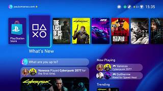 Official PlaySation 5 Boot Screen and User Interface Concept