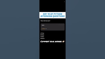 Day 15 | Python Interview prep | Tricky question #shorts #shortvideo #ytshorts #effectking #trending