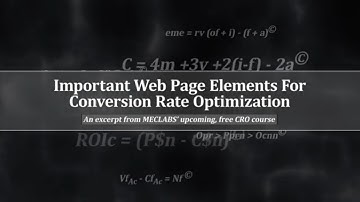 Important Web Page Elements For Conversion Rate Optimization