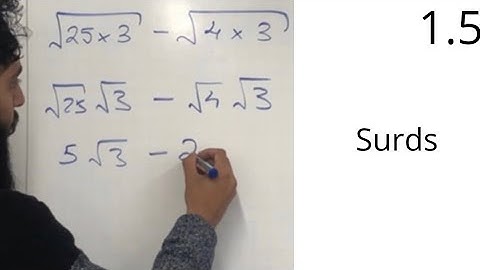 Edexcel AS level Maths : 1.5 Surds
