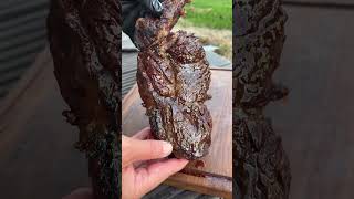 The Perfect Bison Tomahawk! - #bison #meat #steak #mediumrare #asmr
