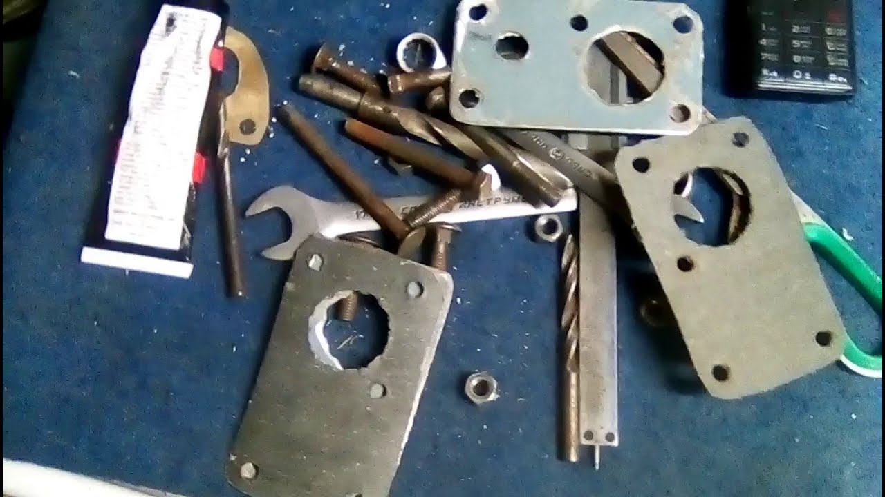 Проставка (переходник) под карбюратор своими руками в гаражных условиях без спец инструмента.