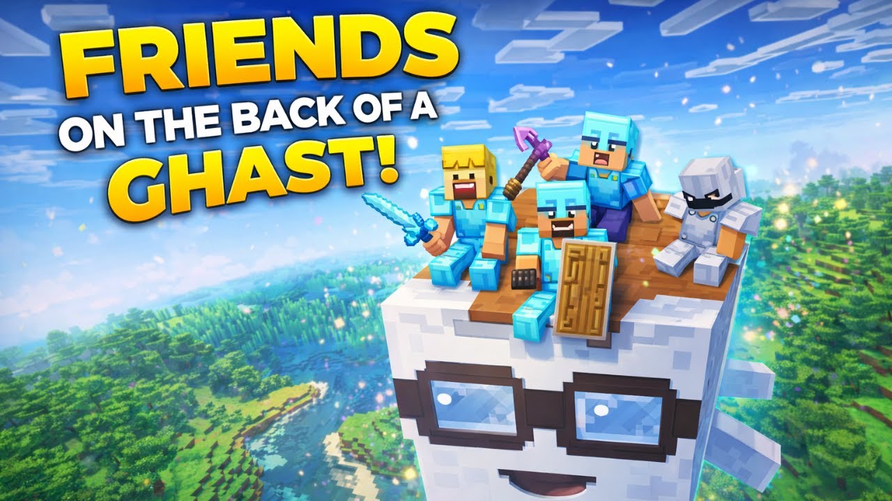 WIJ OVERLEEFDE MINECRAFT... OP EEN GHAST?! | Minecraft Survival #13
