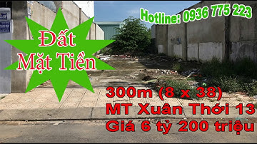 Đất Mặt Tiền Xuân Thới 13 Hóc Môn Giá 6,2 Tỷ