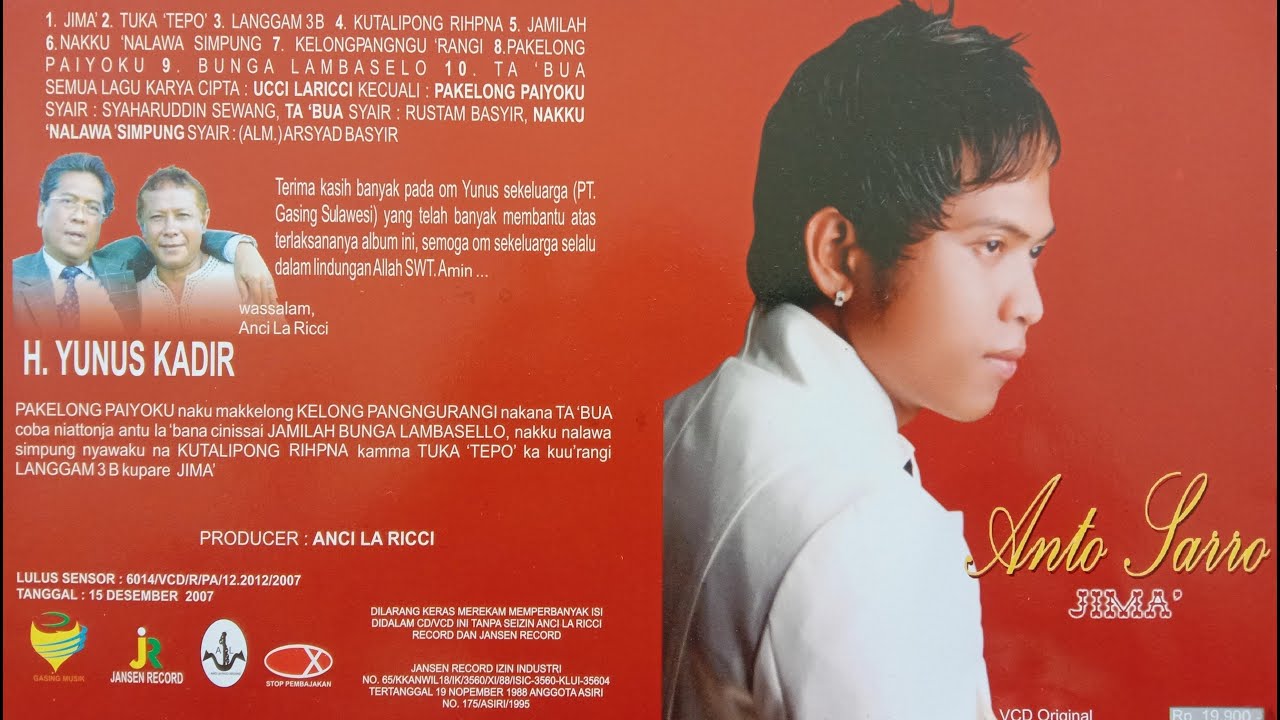 Anto Sarro - JIMA, Karya : Anci & Ucci Laricci