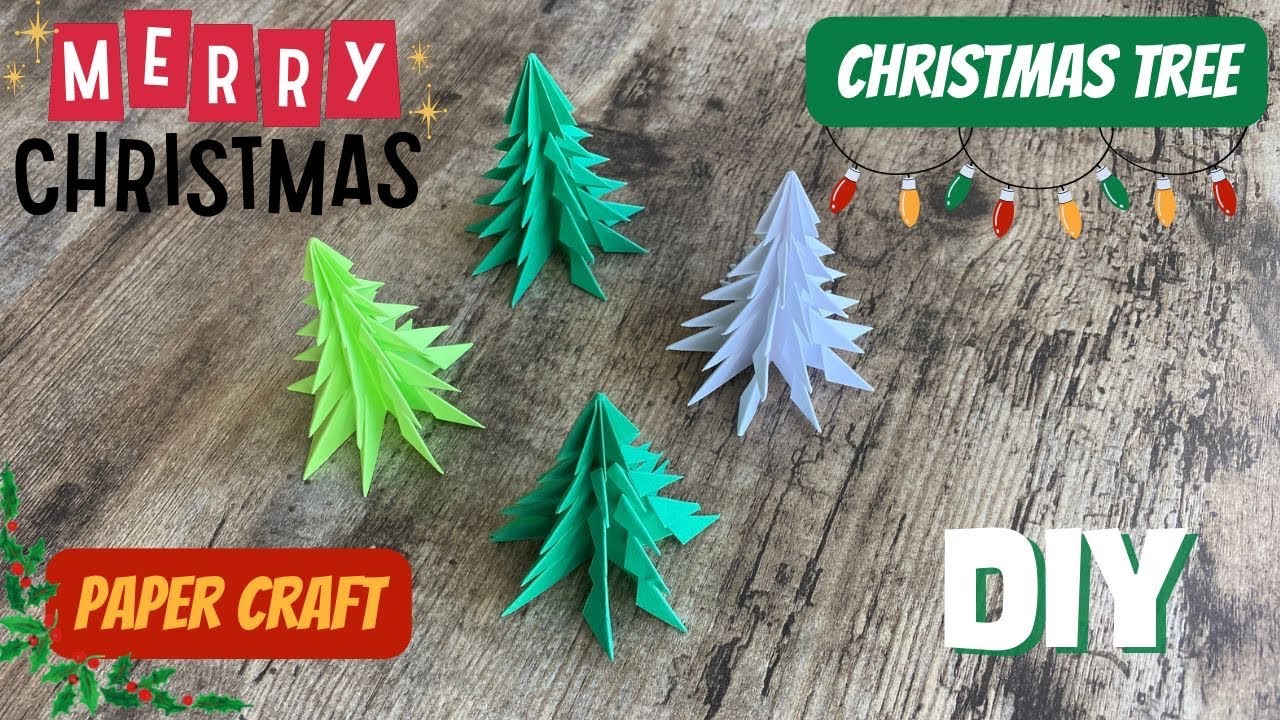 DIY PAPER CHRISTMAS TREE EASY TUTORIAL | PAPER CRAFTING CHRISTMAS ...