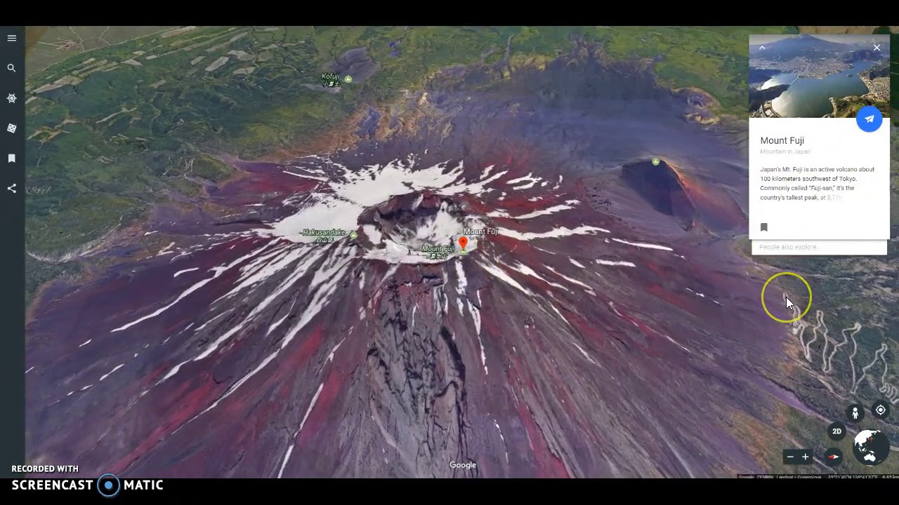 google earth volcano tour