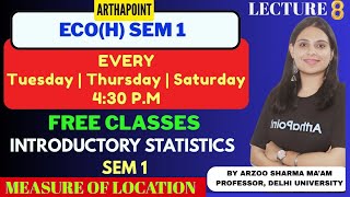 Lec 8 | Introductory Statistics Sem 1 | Devore Ch 1 | Sem 1 Eco(H) SME  1 | Mode | Eco(H) Coaching