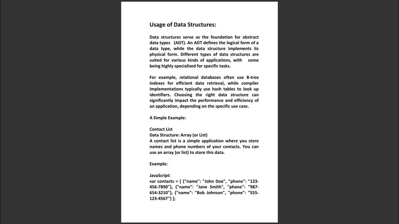 2. What is the Usage of Data Structure? Abstract Data Type | JavaScript ...