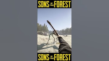 Sons of the Forest Weapons Test - Crafted bow | carbon arrows. #shorts