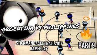 THE BIG GAME! ARGENTINA VS PHILIPPINES - STICKMAN BASKETBALL 2017 GAMEPLAY PART 9 screenshot 2
