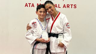 ATA Blackbelt Test passed with my Son Hunter. What an amazing experience.❤️