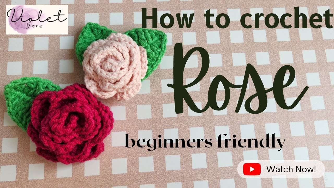 DIY/crochet rose flower beginners friendly