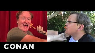 Conan Shares A Plate Of Pasta With Andy | CONAN on TBS