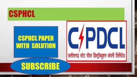 CSPHCL PREVIOUS YEAR paper