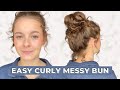 Curly Messy Bun Tutorial